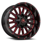 A105 BLACK MILLED RED