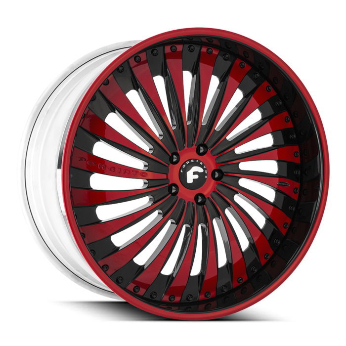 Forgiator Autonomo-L Wheels Silver Black and Red design