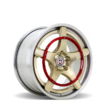 HRE Re-Coil with ring white red and gold style Wheels