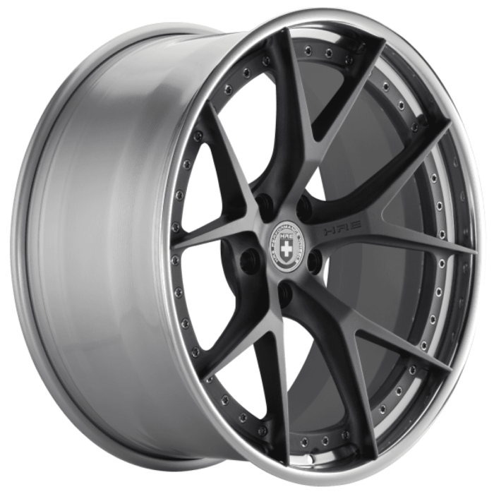 HRE S101 Silver black wheels