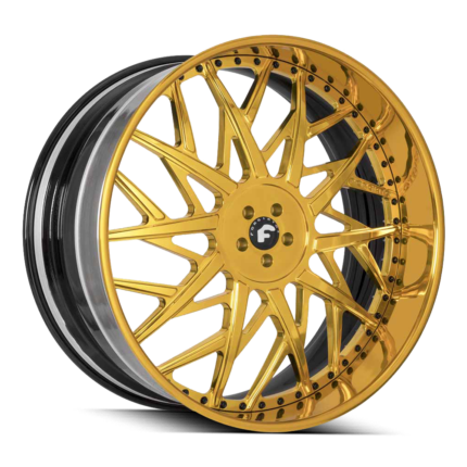 Forgiator Blocco Wheels black gold polished