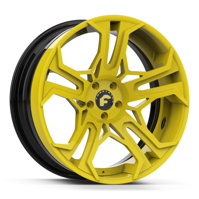 Forgiator C8-ECL Wheels Black Yellow Polished